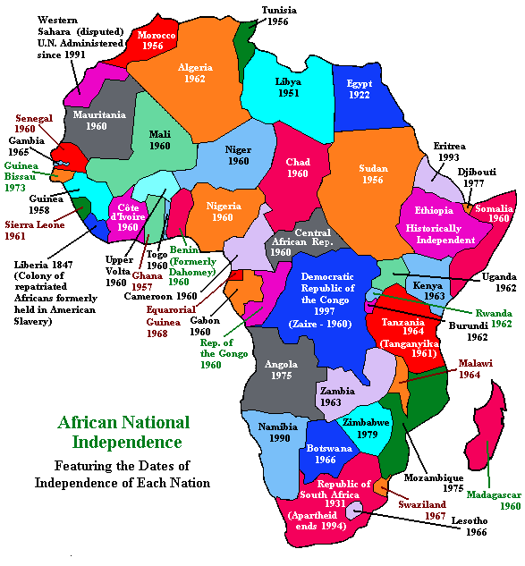 Mapa Politico Del Continente Africano Paises Y Capitales